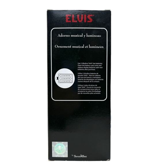 Elvis Guitar Illuminated Musical Ornament Song Suspicious Minds - Picture 2 of 2